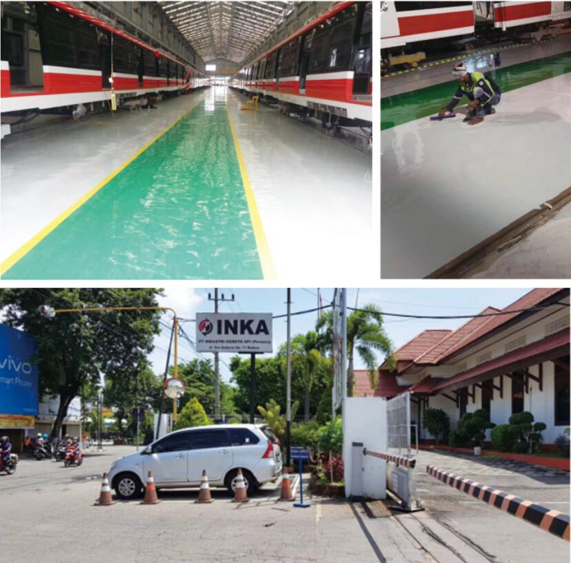 印尼火車制造公司的車間地坪涂裝工程